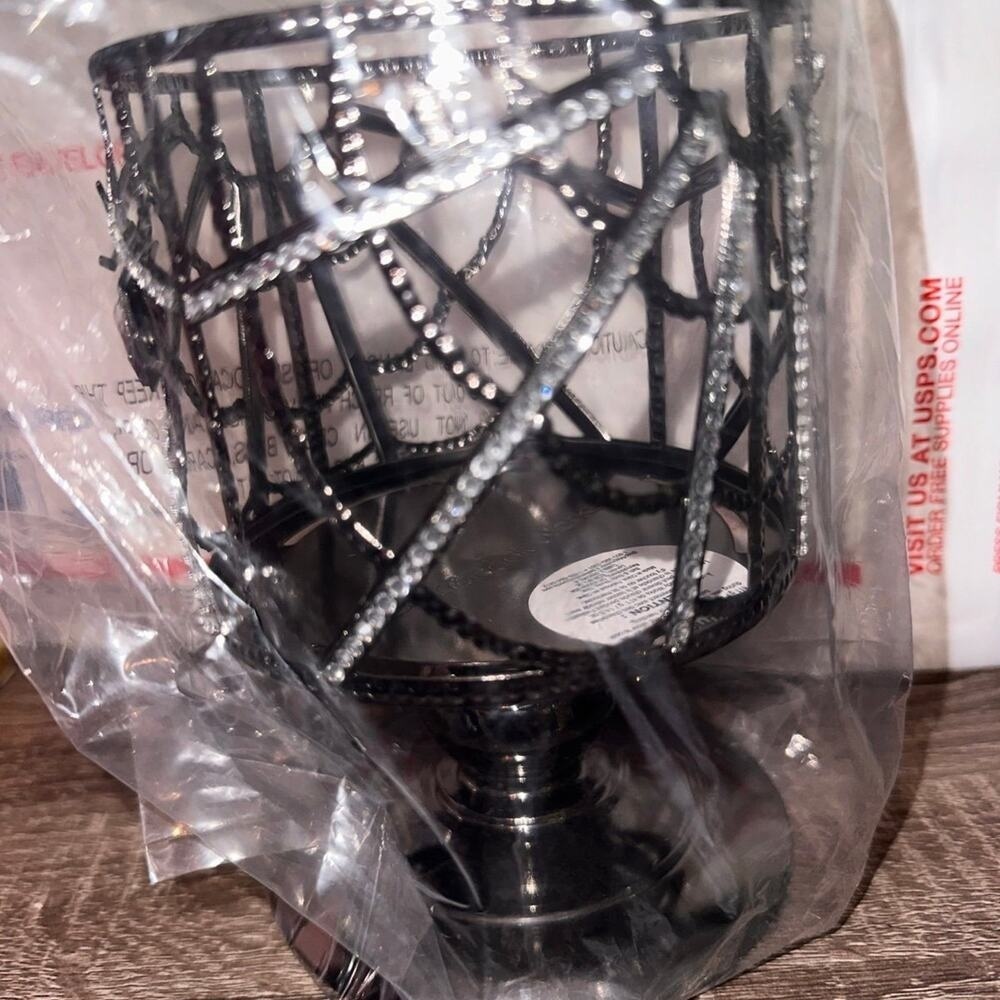 Bath and Body Works Halloween Spider Web Rhinestone Pedestal Candle Holder